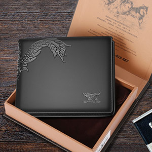 Septwolves men's dragon pattern wallet