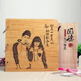 DIY Wood Carved Photo Album