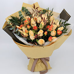 36 Champagne Roses Bouquet