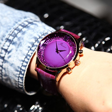 Korean style colorful crystal watch