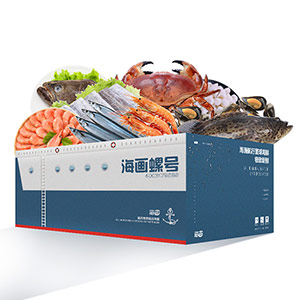 Fresh and frozen seafood gift pack
