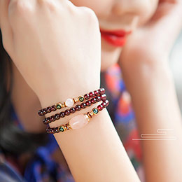 Ethnic garnet bracelet