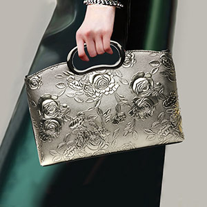 Rose embossed lady bag