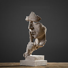 Silence is Gold Sandstone Ornaments