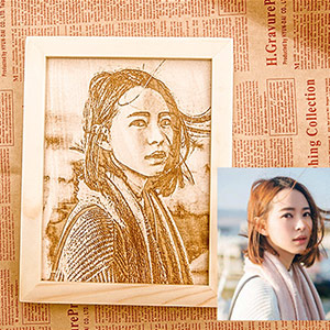 Customized woodcut portraits