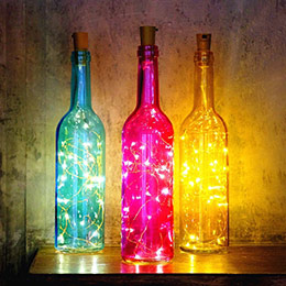 Creative LED Starry Sky Wine Bottle Light