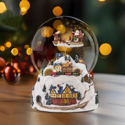Christmas crystal ball music box
