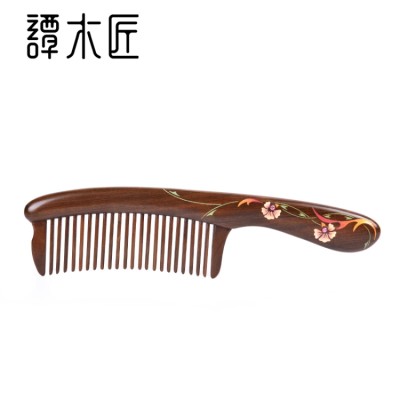 Tan Carpenter Carnation Wooden Comb Gift Box