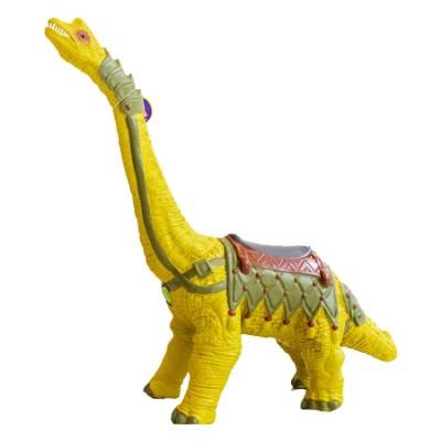 Children can ride on a large dinosaur