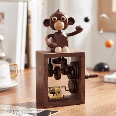Happy Monkey Hand Crank Music Box