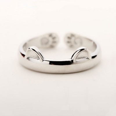Cute cat ears and cat claws ring