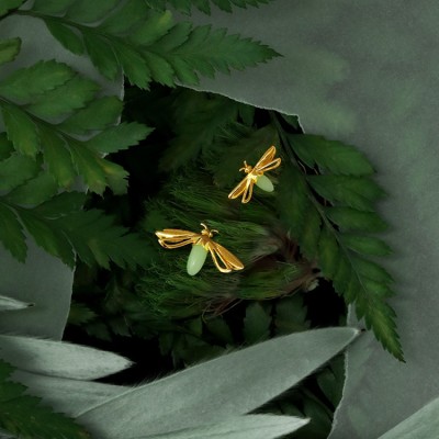 Glowing firefly ornaments