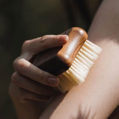Ebony boar bristle bath brush