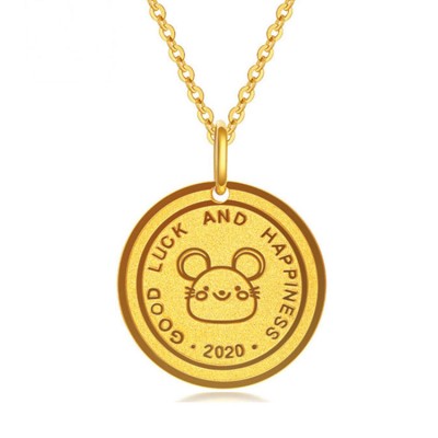 Chao Hongji Chinese Zodiac Gold Pendant