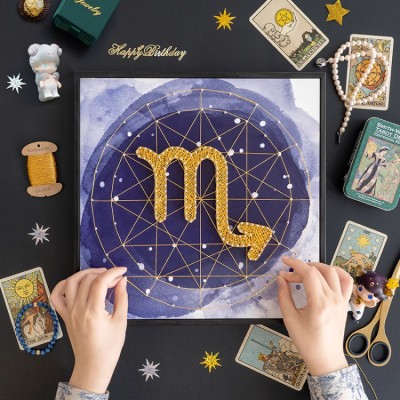 DIY String Painting of the Twelve Constellations