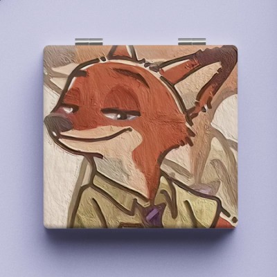 Zootopia Oil Painting Makeup Mirror
