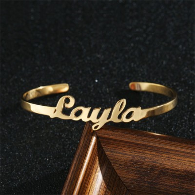 Customized silver bracelet with your own name