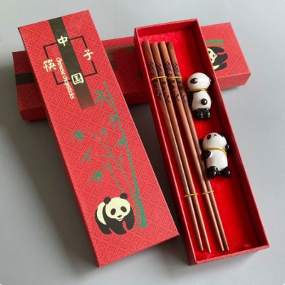 Giant Panda Chopsticks and Chopstick Rest Gift Box