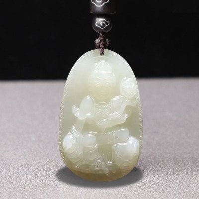 Hetian jade zodiac pendant