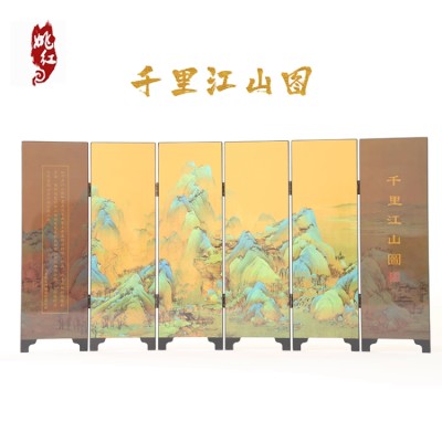 Chinese antique lacquerware small screen