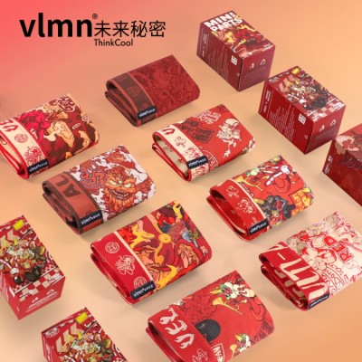 Men's Dragon Year Zodiac Year Briefs Gift Box
