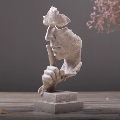 Silence is Gold Sandstone Ornaments