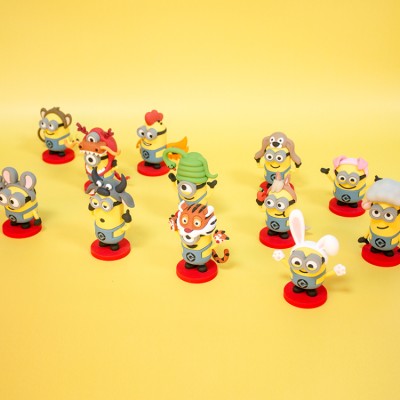 The twelve zodiac yellow man-made office dolls