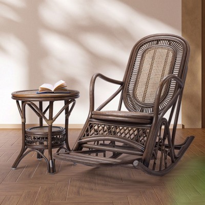 Elderly leisure rocking chair rattan chair