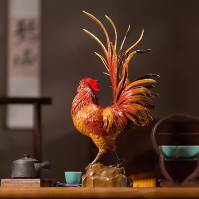 Golden Rooster Brings Good Luck and Fortune