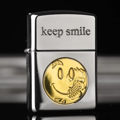 Zippo skull smiley face lighter