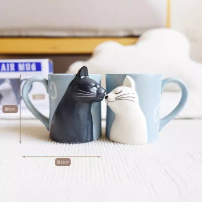 Японская чашка для поцелуев кошки sunart