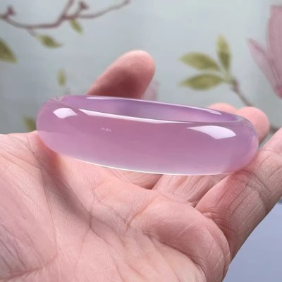 Natural Ice Flower Hibiscus Jade Bracelet