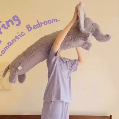 Long elephant doll pillow