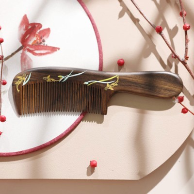 Tan Mujiang Zizai Koi Wooden Comb