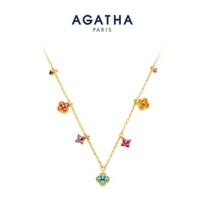 AGATHA lucky four-leaf clover necklace