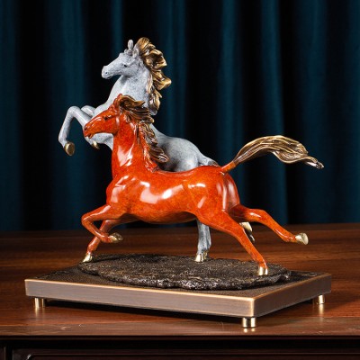 Galloping Bronze Horse Ornament