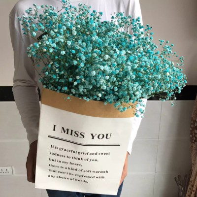 Gypsophila holding dried flower bouquet