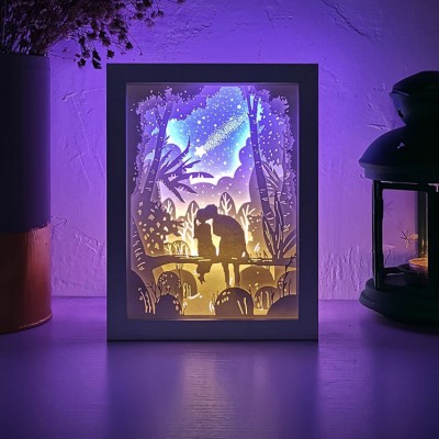 All the way with you light and shadow paper sculpture lamp