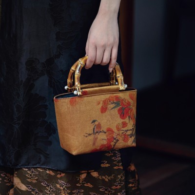 Chinese style bamboo handbag