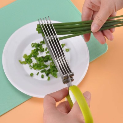 Five-layer chopped green onion scissors