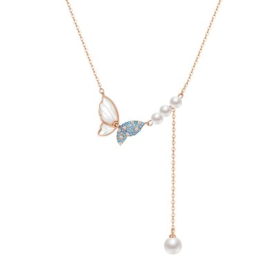 Zhou Dasheng butterfly pearl necklace
