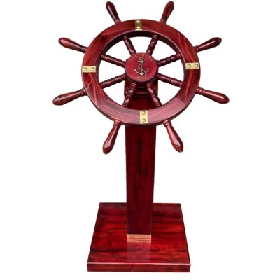 Solid wood pilot rudder floor ornaments