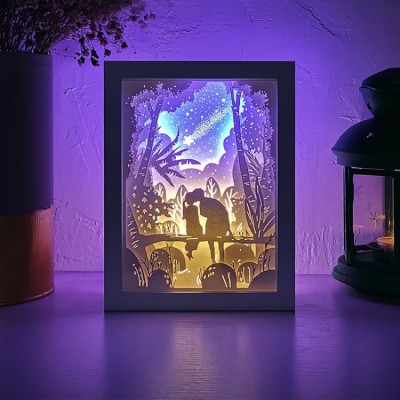 3D Hollow Light and Shadow Paper Sculpture Lamp