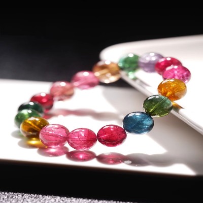 Natural Rainbow Tourmaline Bracelet