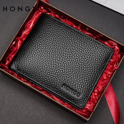Men's genuine leather wallet gift box