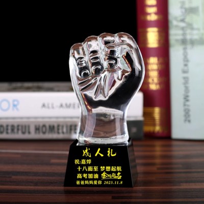 18th birthday commemorative crystal