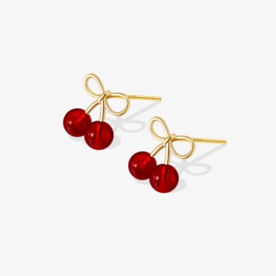 Cute Cherry Girl Earrings