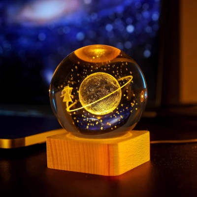 Creative planet luminous crystal ball ornaments
