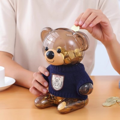 Cartoon bear piggy bank