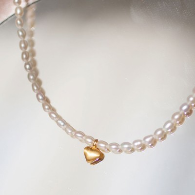 MissQueeny Heart Pearl Necklace